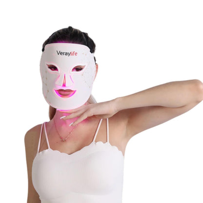 Red Light Face Mask, 8 Modes Portable Led Face Mask Light Therapy, 850Nm near Infrared Red Light Therapy for Face, Infrared Face Light Therapy, Face Skincare Tool