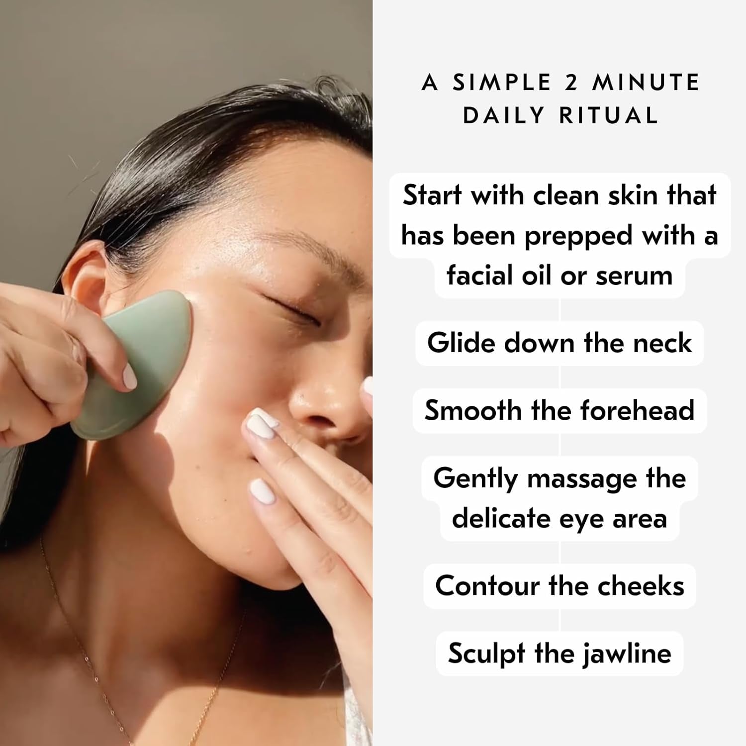 - the Jade Gua Sha Facial Lifting Tool | Face Sculpting Tool for Skin Care | Guasha Tool for Face and Body | Facial Massage Tools to Relieve Muscle Tension and Reduce Puffiness