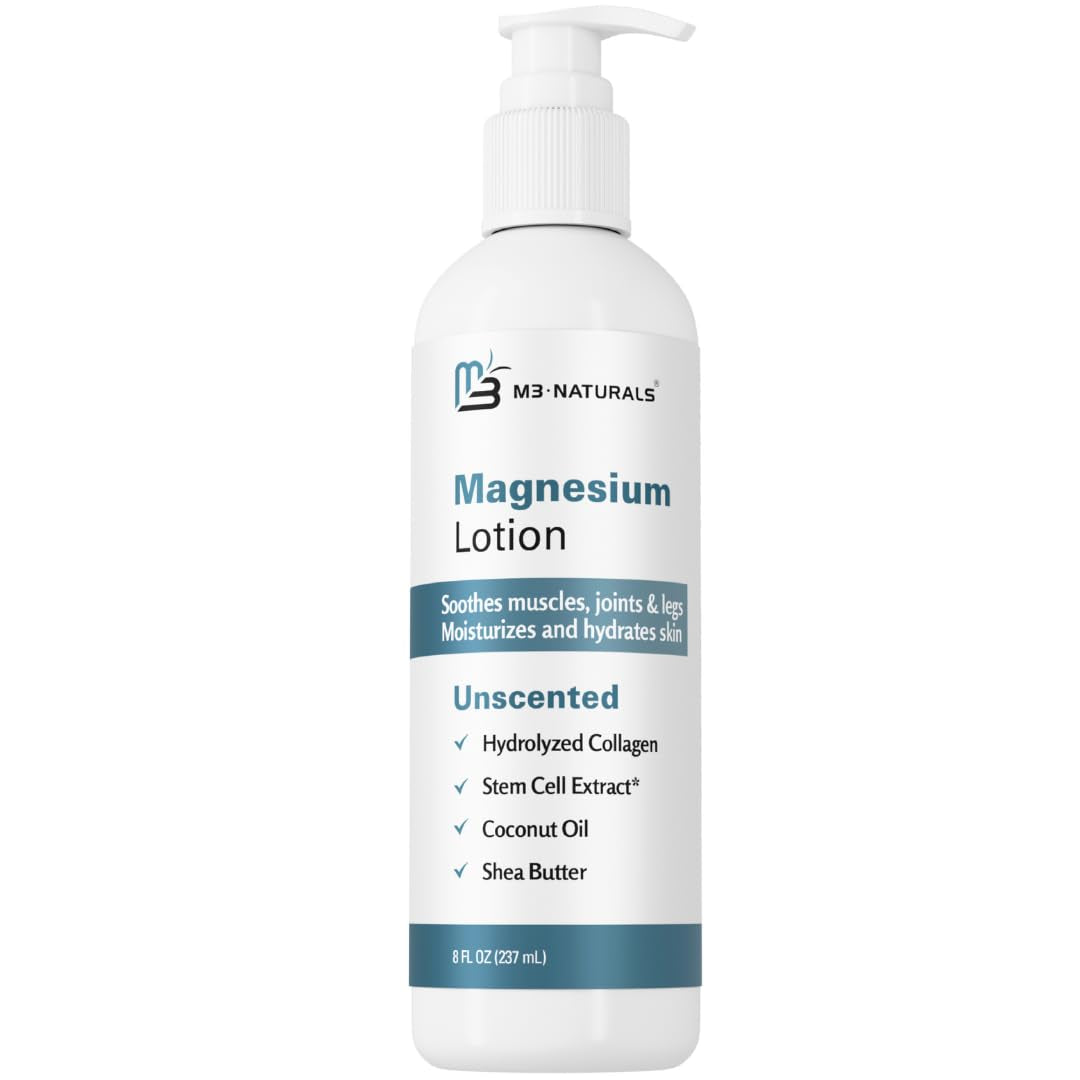 Magnesium Lotion - Ease Muscle Cramps, Calm Restless Legs, Promote Restful Sleep, Moisturize & Hydrate Skin - 8 Fl Oz - Magnesium Cream for Sleep, Magnesium Butter, Topical Magnesium